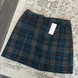 Women's Green Festive Plaid Mini Skirt - Cupshe-S-Green